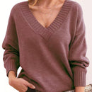 Loose V-Neck Versatile Knit Sweater