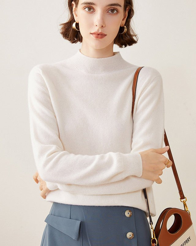 Semi-Turtleneck 100% Cashmere Sweater