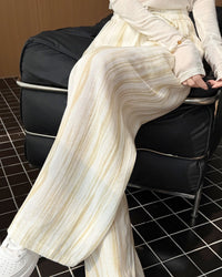 High-Waisted Drawstring Wide-Leg Pants