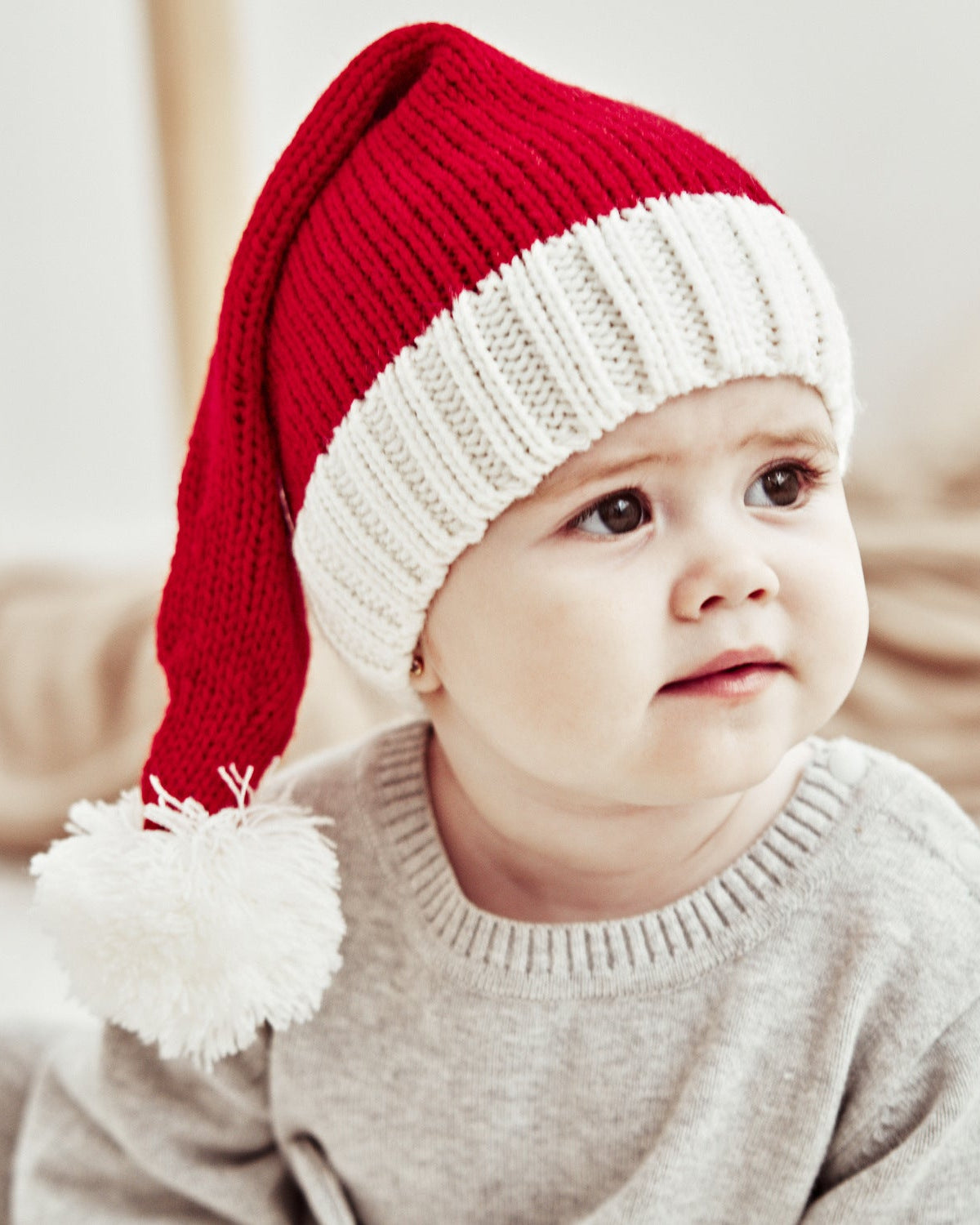 Christmas Mom And Baby Knitted Hat