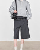 Casual Double-Waisted Five-Quarter Shorts