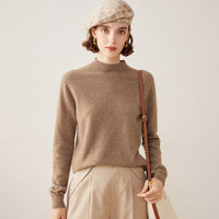 Semi-Turtleneck 100% Cashmere Sweater
