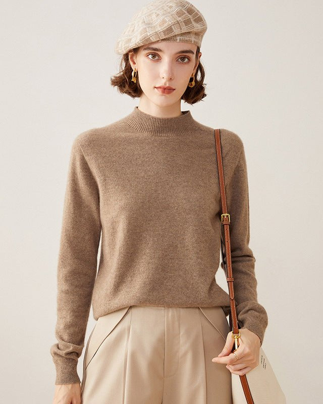 Semi-Turtleneck 100% Cashmere Sweater