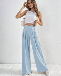 Pleated Casual Loose Wide-Leg Pants