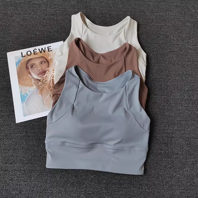 Vest-Style Yoga Fitness Bra