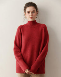 Cashmere Turtleneck Raglan Sleeve Sweater