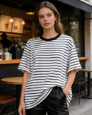 Loose-Fit Striped Crew-NeckT-Shirt