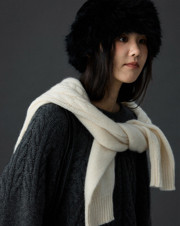 Wool Cable Knit Warm Pullover Sweater