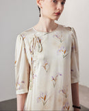 Loose-Fit Straight-Cut Printed Silk Dress