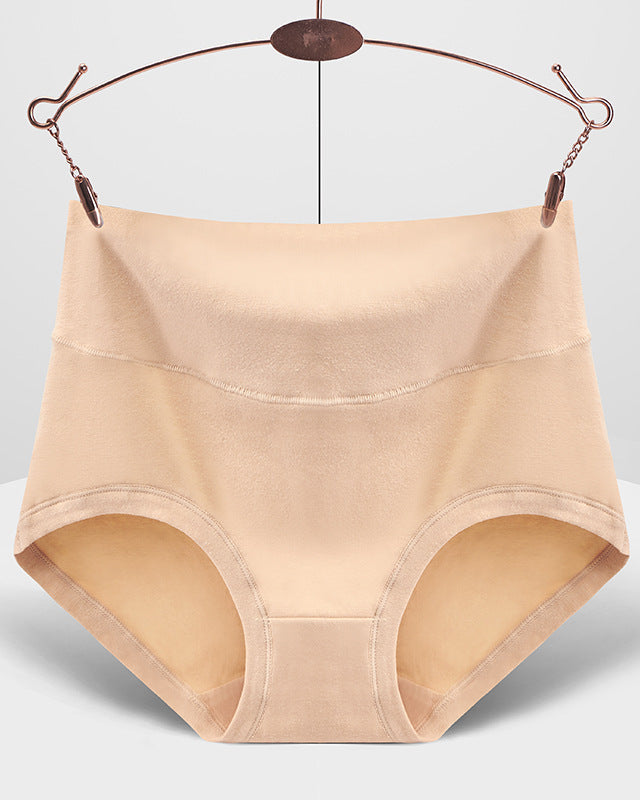 Plus-Size High-Waisted Pure Cotton Panties