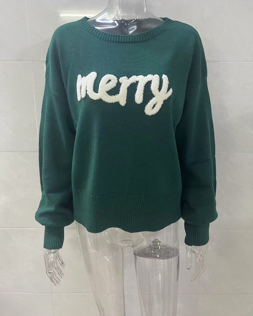 Christmas Crew Neck Pullover Sweater