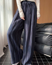 High-Waisted Drawstring Wide-Leg Pants