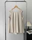 Loose Sleeveless Back-Knotted Vest