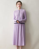 Cashmere Button-Down Knitted Chanel-Style Sweater