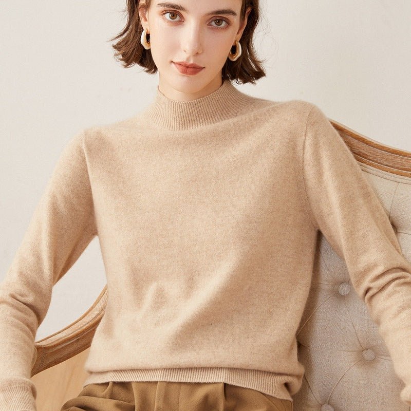 Semi-Turtleneck 100% Cashmere Sweater