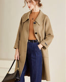 Peter Pan Collar Double-Faced Wool Coat