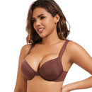 Plus Size Push-Up Deep V Seamless Bra