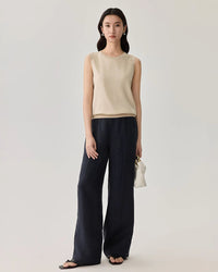 Round Neck Sleeveless Pullover Vest