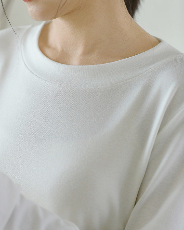 Casual Long-Sleeved Round Neck Base Layer