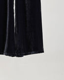 High-Waisted Wide-Leg Silk Velvet Pants