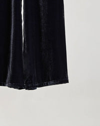 High-Waisted Wide-Leg Silk Velvet Pants