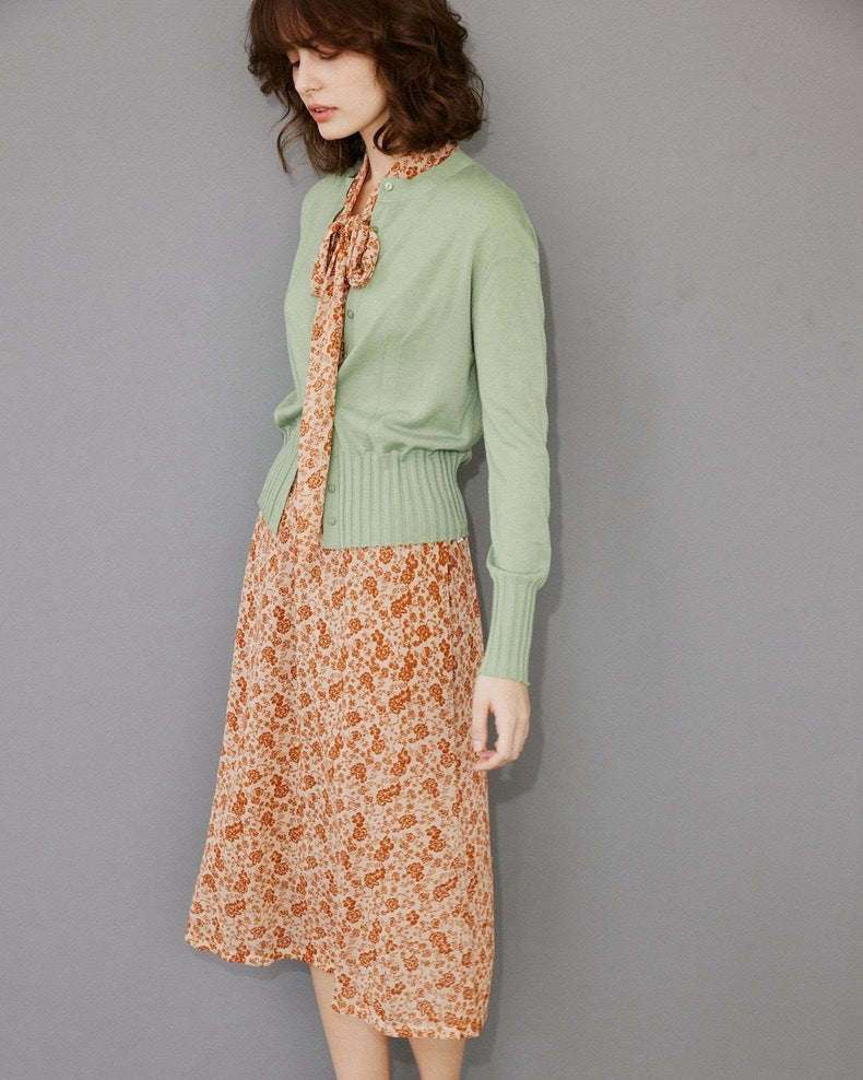 Round Neck Short Cardigan