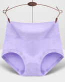 Plus-Size High-Waisted Pure Cotton Panties