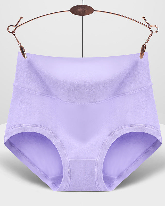 Plus-Size High-Waisted Pure Cotton Panties