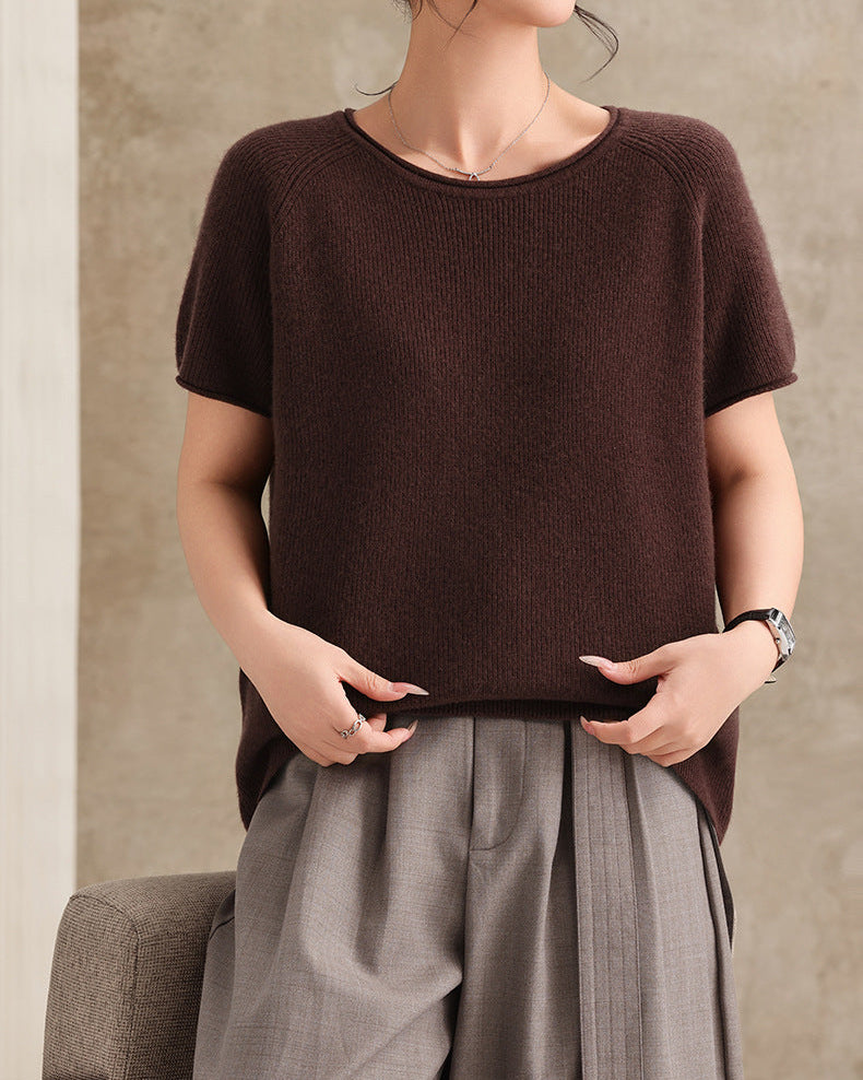Crew Neck Versatile Casual Knit Sweater