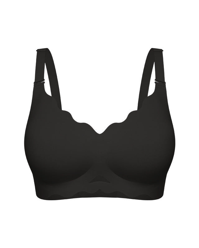 Wavy-Edge Push-Up Bra