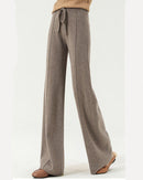 Merino Wool Knitted Wide-Leg Pants