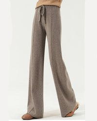 Merino Wool Knitted Wide-Leg Pants
