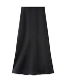 Bias-Cut Draped Fishtail Skirt