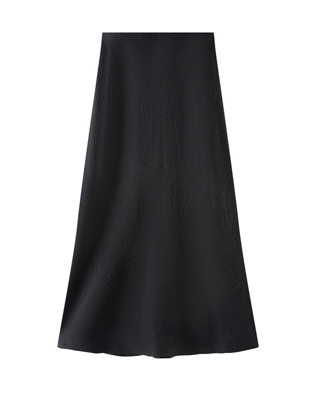 Bias-Cut Draped Fishtail Skirt
