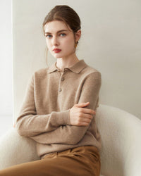 Cashmere Slim-Fit Collared Sweater
