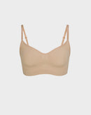 Front-Ruched V-Neck Wireless Bralette