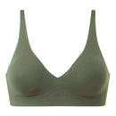 V-neck seamless rimless bra