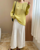 Crew Neck Sun Protection Knitwear
