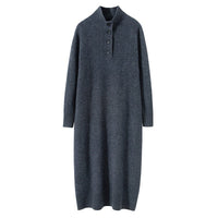Cashmere Turtleneck Loose-Fitting Casual Dress