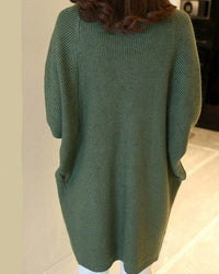 Bat Sleeve Knited Long Cardigan