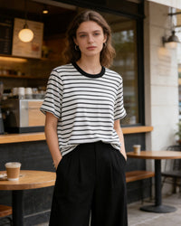 Loose-Fit Striped Crew-NeckT-Shirt