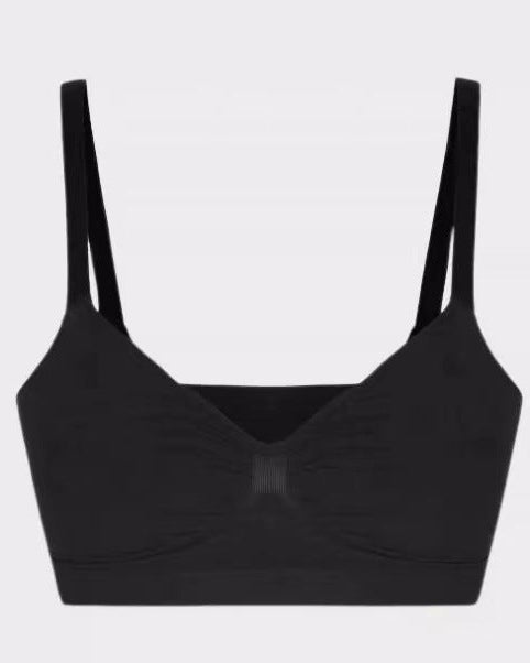 Front-Ruched V-Neck Wireless Bralette