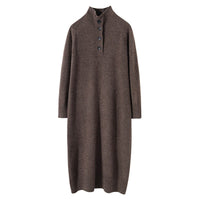 Cashmere Turtleneck Loose-Fitting Casual Dress