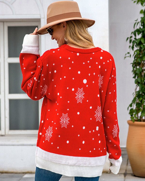 Reindeer Jacquard Knit Sweater