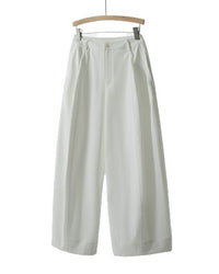 High waisted wide leg casual trousers for women, crafted from soft and breathable premium fabric, perfect for spring and summer minimalism, showcasing a relaxed silhouette.