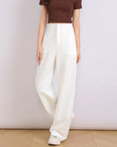 Casual High-Waisted Straight-Leg Pants