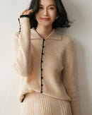 Cashmere Button-Down Knitted Chanel-Style Sweater
