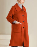 Peter Pan Collar Double-Faced Wool Coat