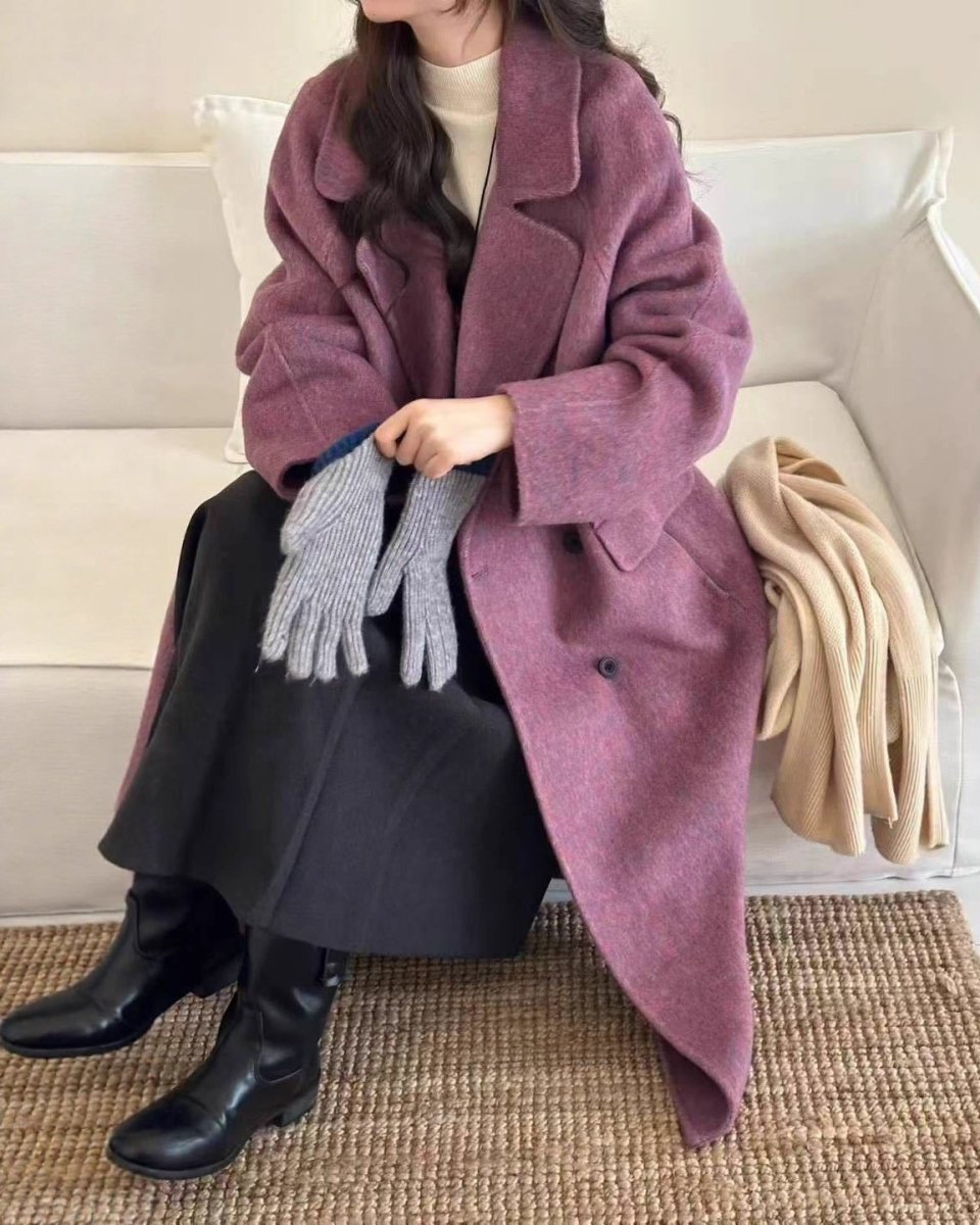Maxi-Length Double-Faced Wool Coat