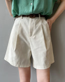 High-Waisted Loose-Fit Suit Shorts